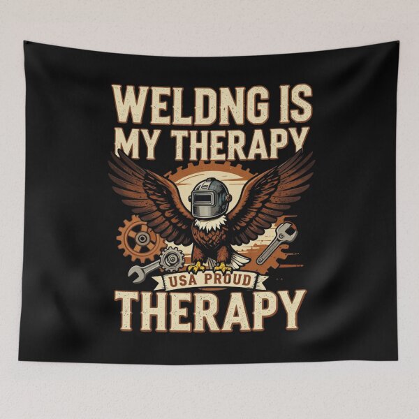Item preview, Welding Is My Therapy Eagle  | American Welder Shirt designed and sold by LabCore.