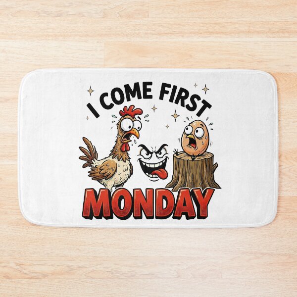 Item preview, Monday Comes First - Funny Chicken and Egg Paradox Comic designed and sold by AbderraimArt.