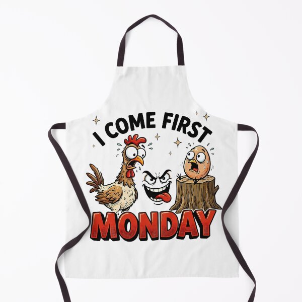 Item preview, Monday Comes First - Funny Chicken and Egg Paradox Comic designed and sold by AbderraimArt.
