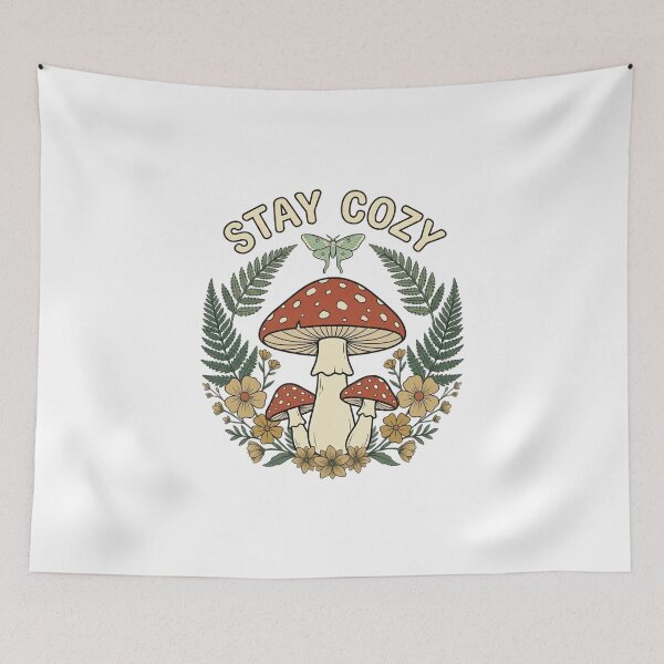 Item preview, Stay Cozy Mushroom – Cottagecore Aesthetic Shirt Art designed and sold by AlexNik.