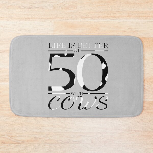 Item preview, Life Is Better at 50 with Cows Funny Quote Cow Lover Farm Animal Humor designed and sold by aminasam.