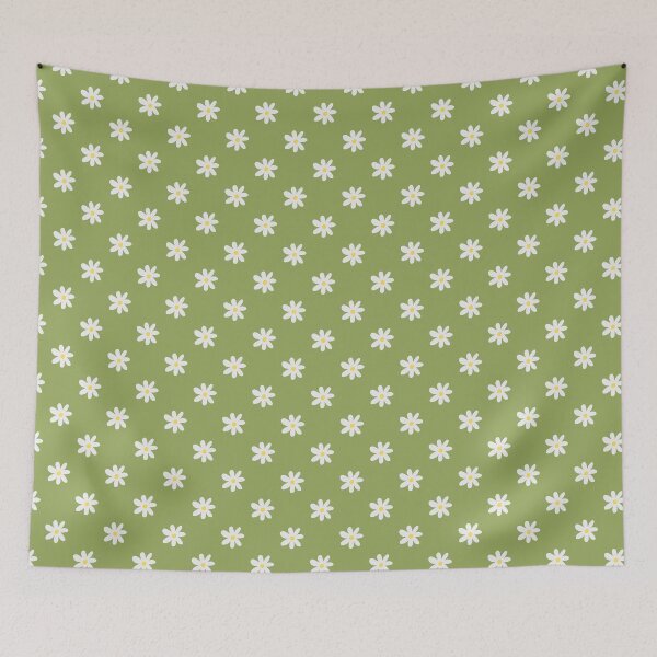 Item preview, Olive Green Daisy Pattern Phone Case for Mom | Minimalist Floral Journal for Students | Cute Daisy Aesthetic Blanket for Girls | Boho Green Daisy Tote Bag Gift for Nurse | Daisy Garden Mug for Her designed and sold by VivaFy.
