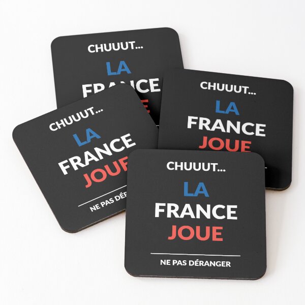 Item preview, Shhh... France is playing - Do Not Disturb - Tricolor Football Design designed and sold by Redfield Universe.
