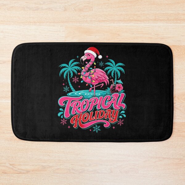 Item preview, Tropical Holiday Flamingo Christmas In July Tee designed and sold by Unleashing Style .