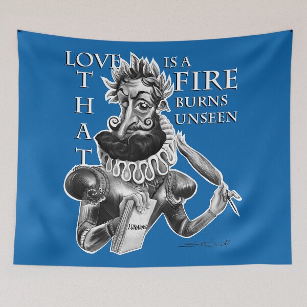 Item preview, Camoes Love Is a Fire That Burns Unseen designed and sold by Caricaturas.
