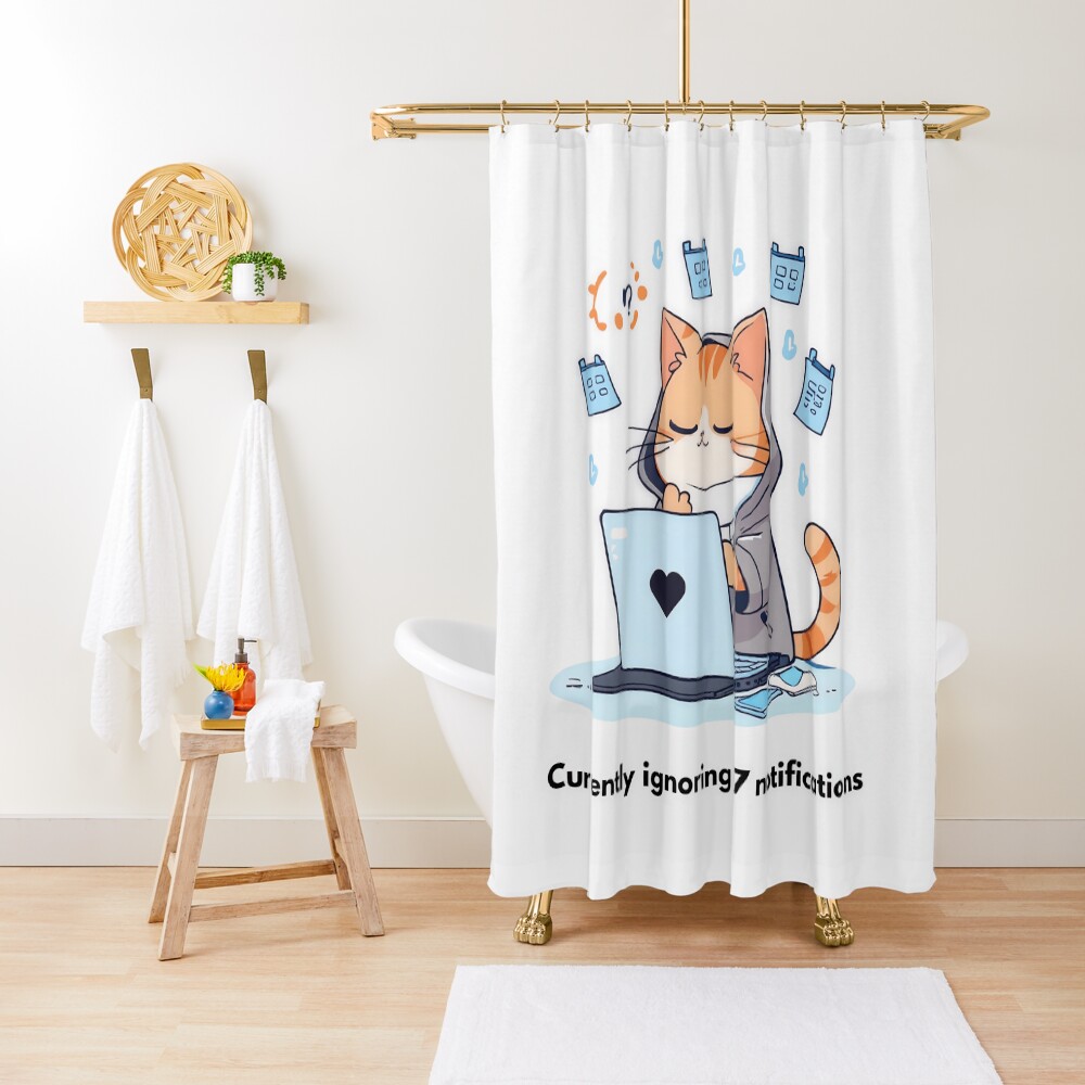 Item preview, Shower Curtain designed and sold by PawAndWork.