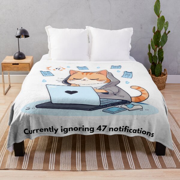 Item preview, Currently Ignoring 47 Notifications designed and sold by PawAndWork.