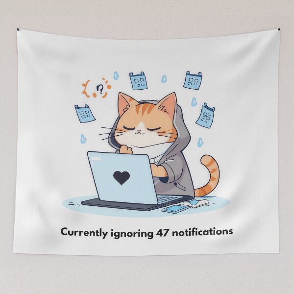 Item preview, Currently Ignoring 47 Notifications designed and sold by PawAndWork.