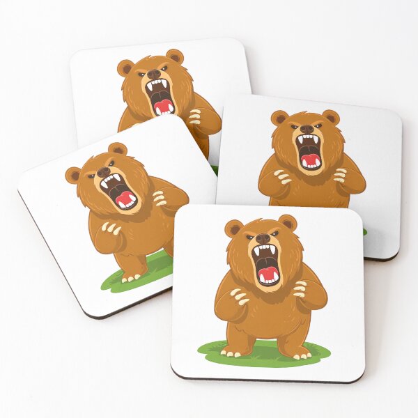 Item preview, Fierce Roaring Bear Cartoon – Bold Forest Animal Art designed and sold by ROARSOME DESiGNS.