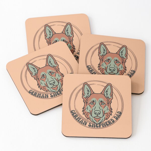 Item preview, Vintage Retro German Shepherd Dog Dad Badge - 70s Style designed and sold by natayzedes.