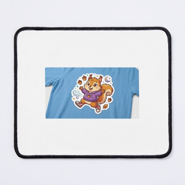 Item preview, : Happy Cartoon Squirrel in Purple Hoodie designed and sold by Ak-art-shop.