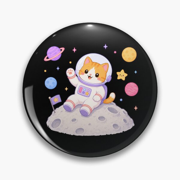 Item preview, Cute Kawaii Cat Astronaut on the Moon designed and sold by Seculinator.