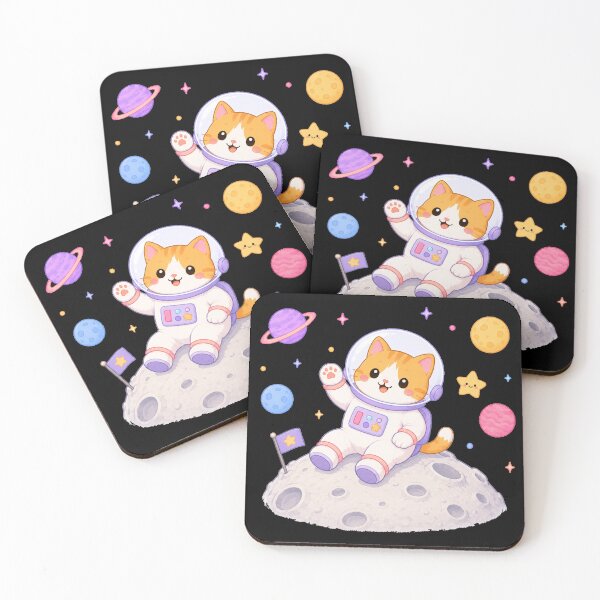 Item preview, Cute Kawaii Cat Astronaut on the Moon designed and sold by Seculinator.