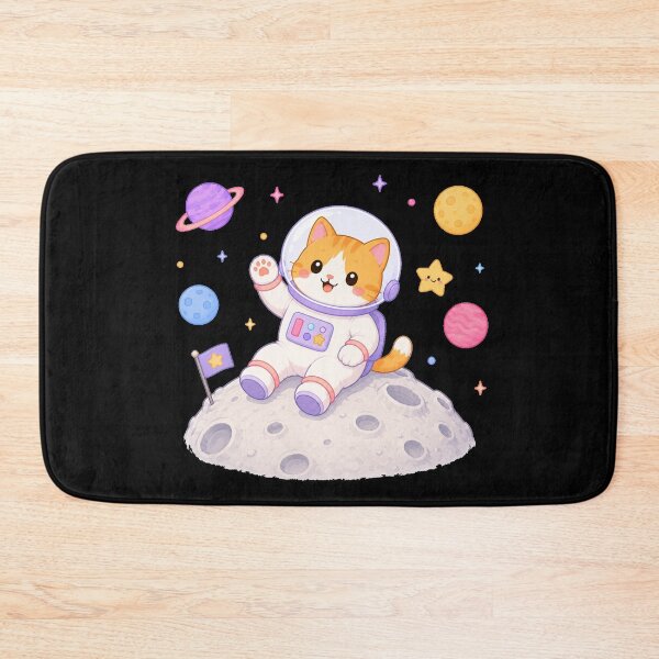 Item preview, Cute Kawaii Cat Astronaut on the Moon designed and sold by Seculinator.
