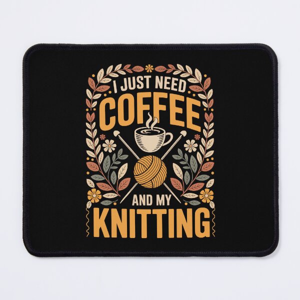 Item preview, i just need coffee and my knitting designed and sold by jkrphoto.