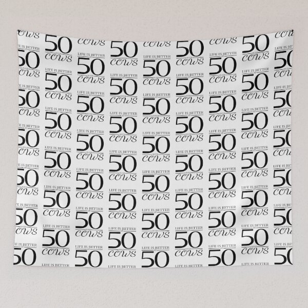 Item preview, Life Is Better at 50 with Cows Funny Quote Cow Lover Farm Animal Humor designed and sold by aminasam.