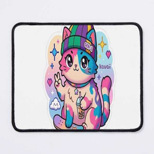 Item preview, Kawaii Boba Cat Skater designed and sold by MochiMeteor.