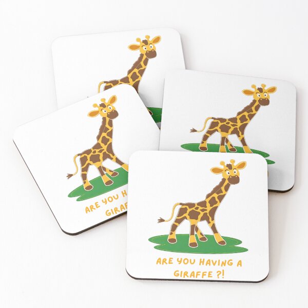 Item preview, Funny Giraffe Cartoon – Playful Jungle Animal Quote Art designed and sold by ROARSOME DESiGNS.