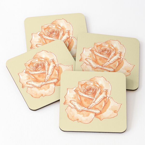 Item preview, Orange rose watercolor designed and sold by uunaa.