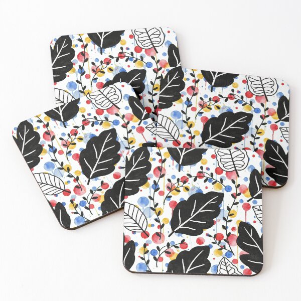 Item preview, Bold Botanical Leaves Colorful Berries Pattern designed and sold by wissal.studio.