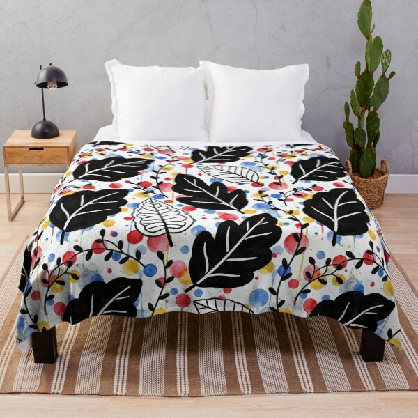Item preview, Bold Botanical Leaves Colorful Berries Pattern designed and sold by wissal.studio.
