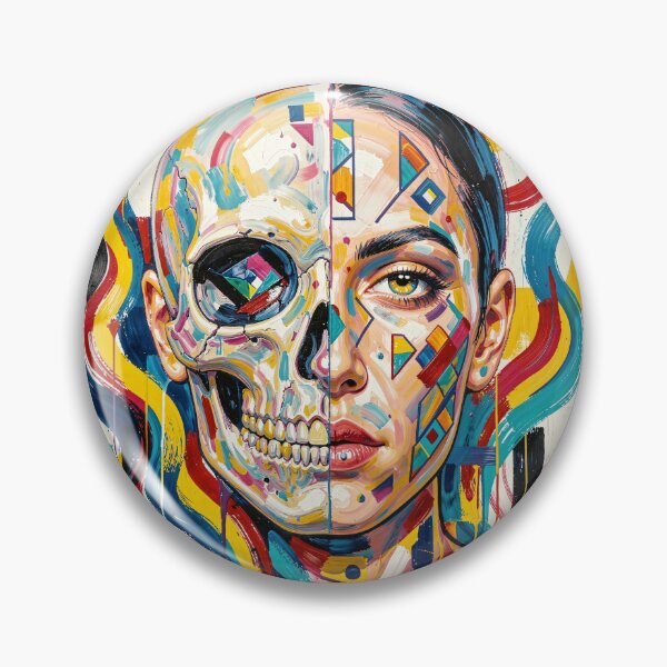 Item preview, Psychedelic Skull Face Portrait designed and sold by ZinouStyles.