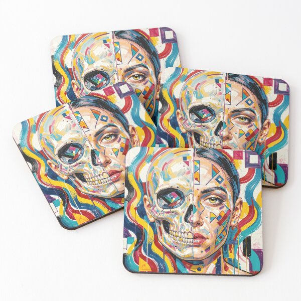 Item preview, Psychedelic Skull Face Portrait designed and sold by ZinouStyles.