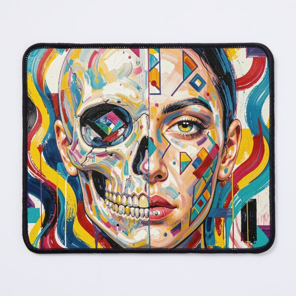Item preview, Psychedelic Skull Face Portrait designed and sold by ZinouStyles.