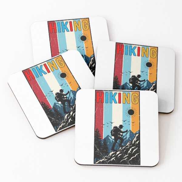 Item preview, Hiking Adventure – Retro Mountain Explorer Sticker designed and sold by Gabe1983.