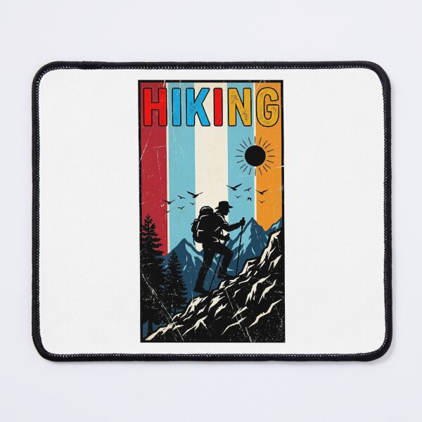 Item preview, Hiking Adventure – Retro Mountain Explorer Sticker designed and sold by Gabe1983.