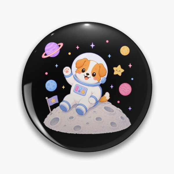Item preview, Cute Kawaii Dog Astronaut on the Moon designed and sold by Seculinator.