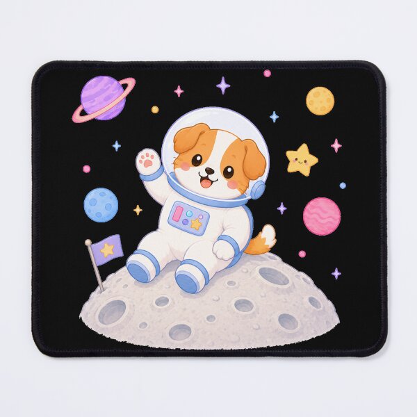 Item preview, Cute Kawaii Dog Astronaut on the Moon designed and sold by Seculinator.