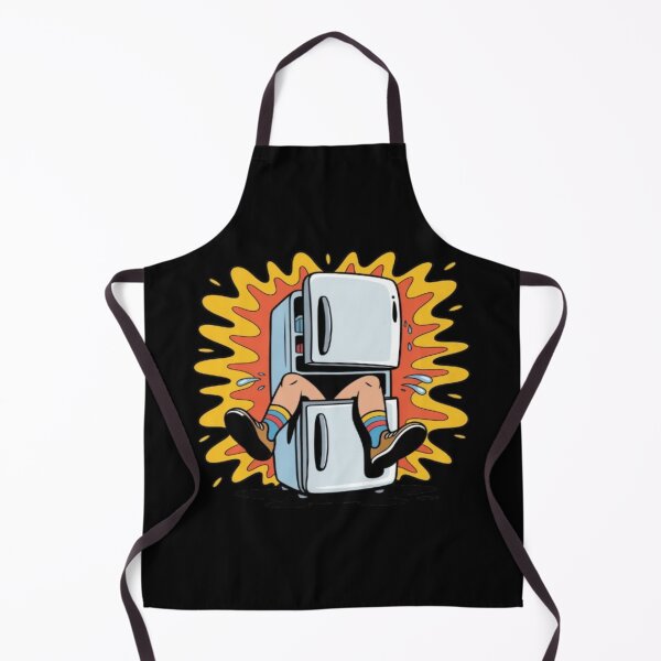 Item preview, Funny Man Hiding Inside Refrigerator in Summer Heat designed and sold by DailySparks.