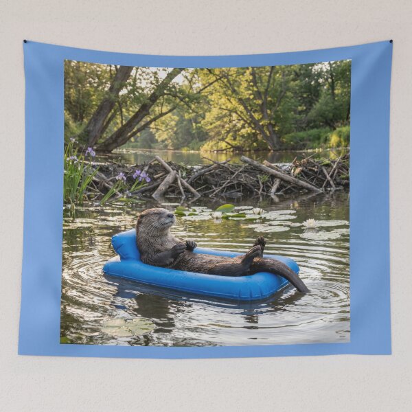 Item preview, Otter Spends Relaxing Day at Beaver Dam designed and sold by Tridentulus.