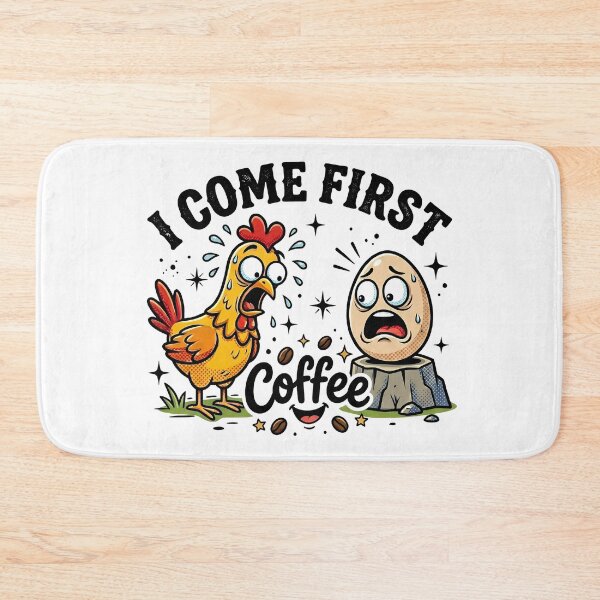 Item preview, Coffee Comes First - Funny Chicken and Egg Paradox Comic designed and sold by Abderraim.