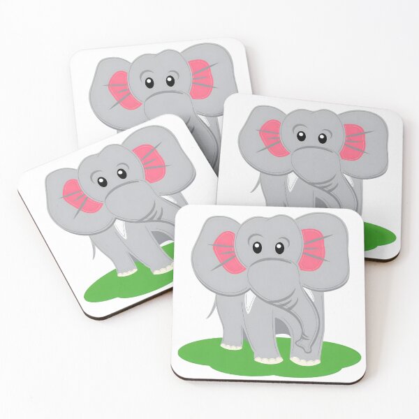 Item preview, Cute Baby Elephant Cartoon – Sweet Jungle Animal Art designed and sold by ROARSOME DESiGNS.