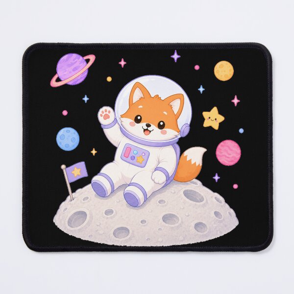 Item preview, Cute Kawaii Fox Astronaut on the Moon designed and sold by Seculinator.