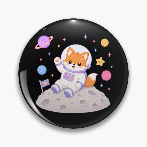 Item preview, Cute Kawaii Fox Astronaut on the Moon designed and sold by Seculinator.
