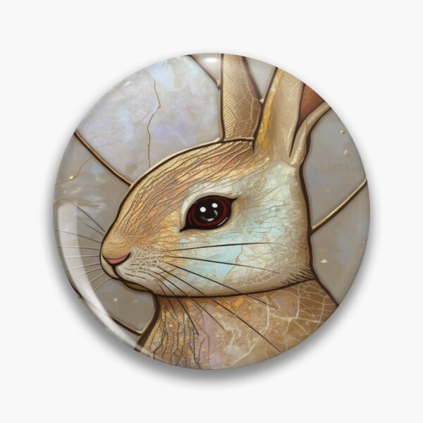 Item preview, Elegant Gothic Stained Glass Rabbit designed and sold by BriSher.