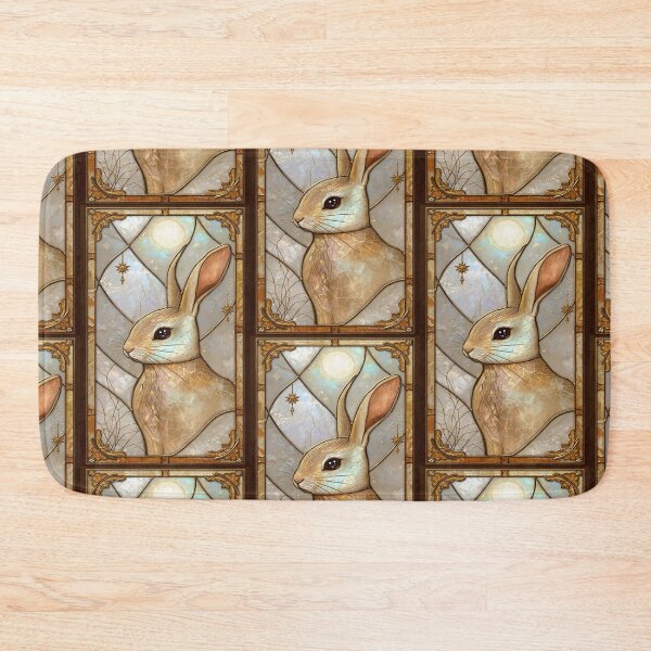 Item preview, Elegant Gothic Stained Glass Rabbit designed and sold by BriSher.