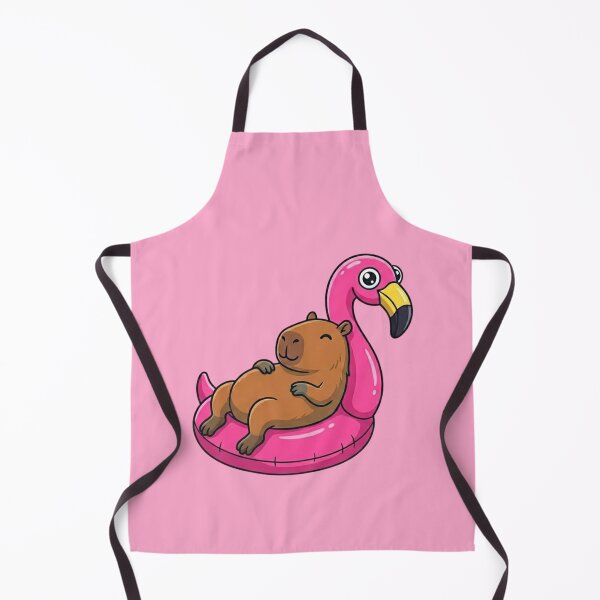 Item preview, Summer Capybara Flamingo Float designed and sold by Ivy-Triggs.
