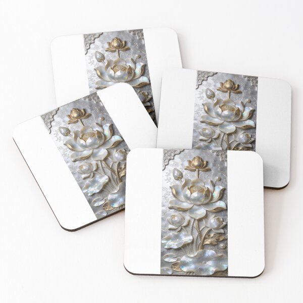 Item preview, Exquisite Mother of Pearl Lotus with Gold Accents designed and sold by TatyanaArt.