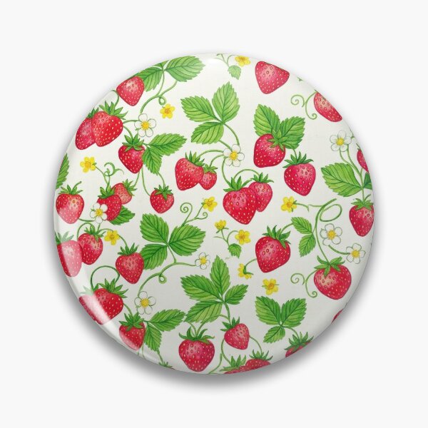 Item preview, Vintage Watercolor Strawberry Fields: Seamless Botanical Print designed and sold by Ak-art-shop.