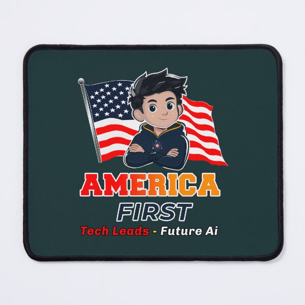 Item preview, America First Tech Lead Future AI Mascot designed and sold by Print Expert.