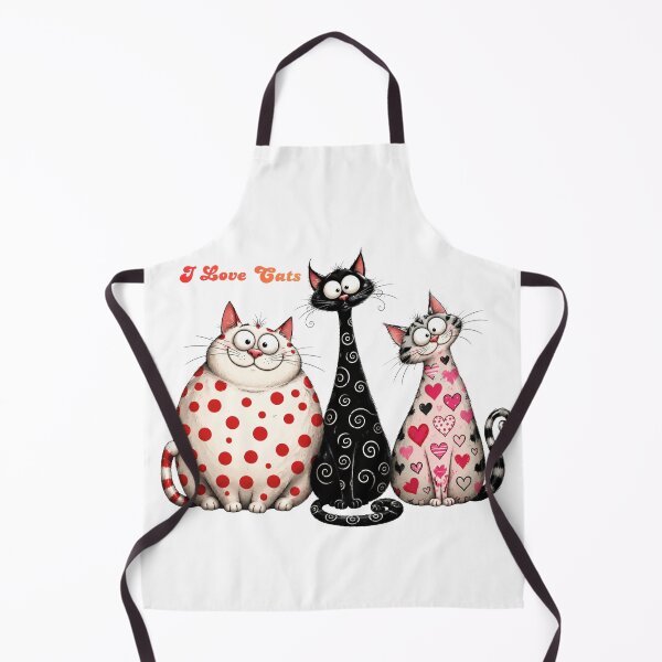 Artikelvorschau, I Love Cats Cute Funny Cat Trio Design entworfen und verkauft von KaSenArt26.