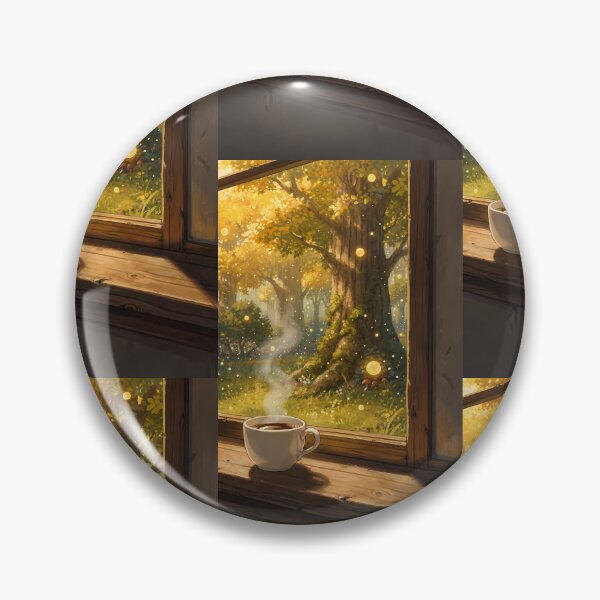Item preview, Cozy Coffee Window to Fantasy Forest designed and sold by Idealforme.