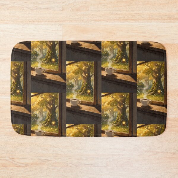 Item preview, Cozy Coffee Window to Fantasy Forest designed and sold by Idealforme.