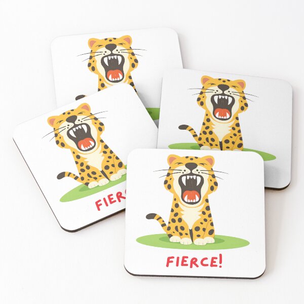 Item preview, Fierce Roaring Leopard Cartoon – Bold Jungle Animal Art designed and sold by ROARSOME DESiGNS.