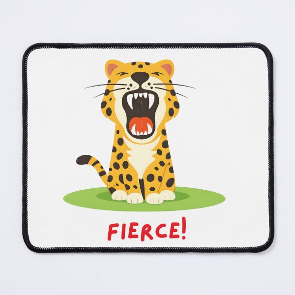 Item preview, Fierce Roaring Leopard Cartoon – Bold Jungle Animal Art designed and sold by ROARSOME DESiGNS.
