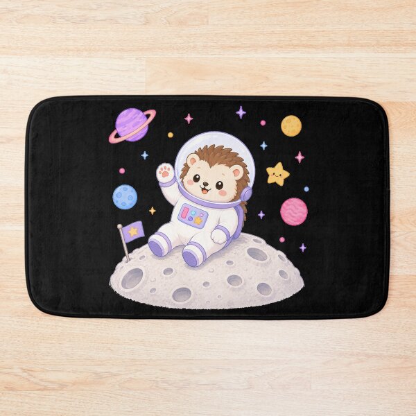 Item preview, Cute Kawaii Hedgehog Astronaut on the Moon designed and sold by Seculinator.